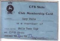 Teen Club Membership card