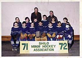 Shilo Minor Hockey Team '72 as submitted by Ward Adair