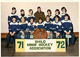 Shilo Minor Hockey Team '72 as submitted by Ward Adair